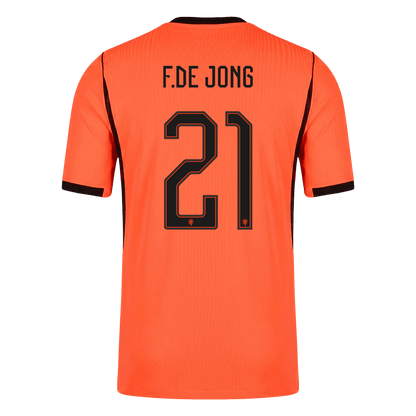Hollanda 2026 Dünya Kupası İç Saha Forması F.DE JONG #21 - Oyuncu Versiyonu