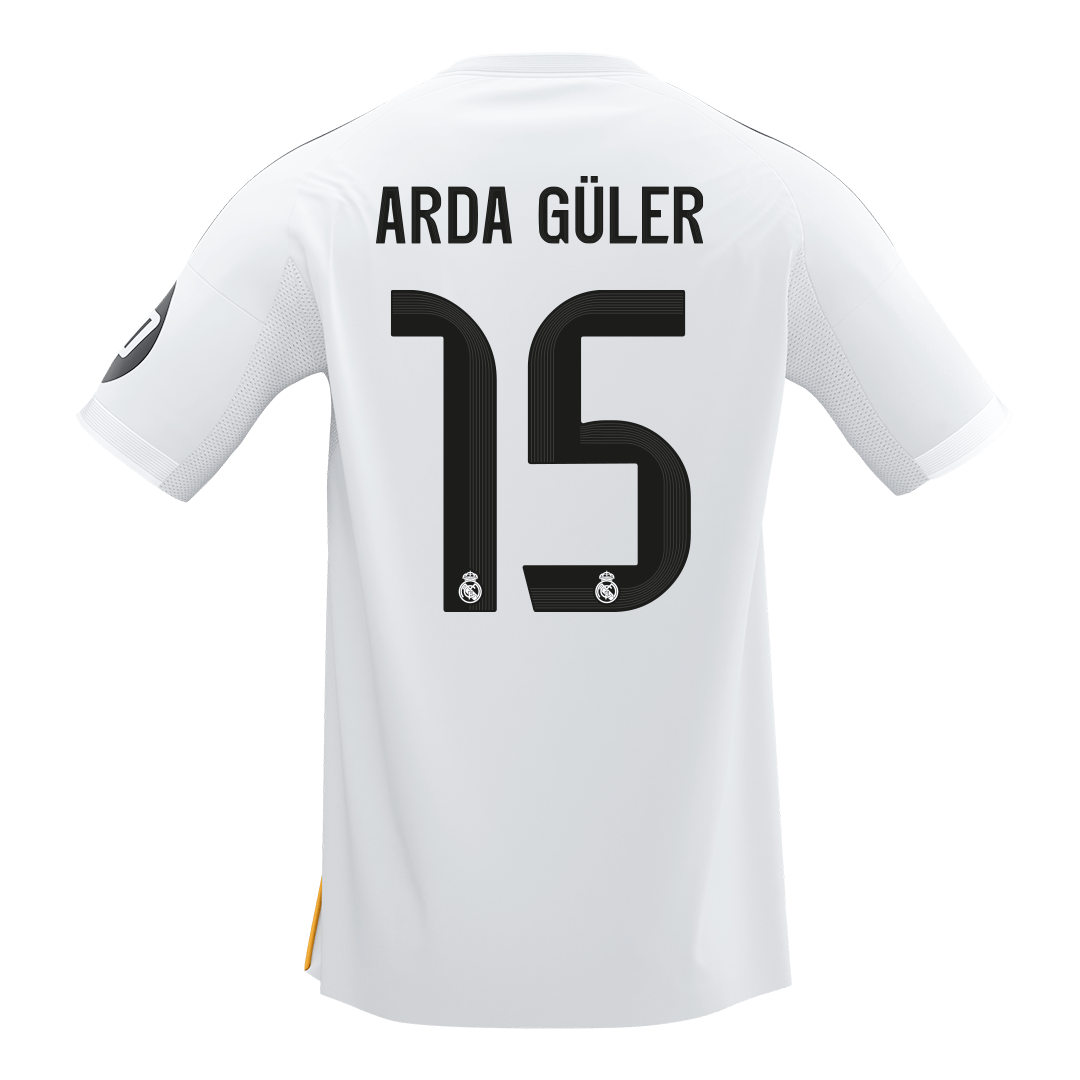 Real Madrid 2025/26 İç Saha Forması ARDA GÜLER #15 [PREMIUM]