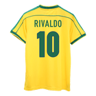 Retro Brazil 1998 Dünya Kupası İç Saha Forması RIVALDO #10