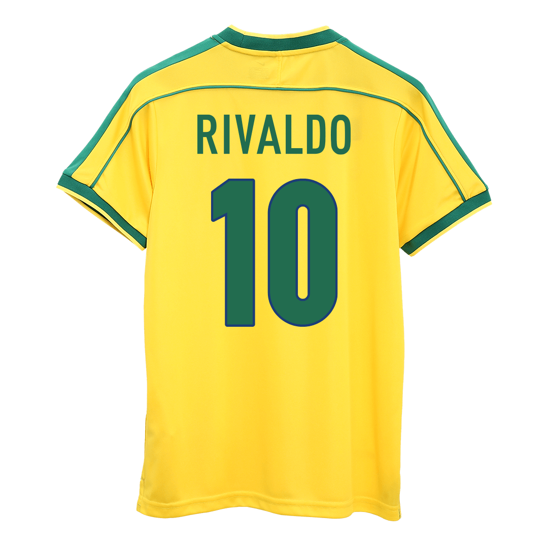 Retro Brazil 1998 Dünya Kupası İç Saha Forması RIVALDO #10