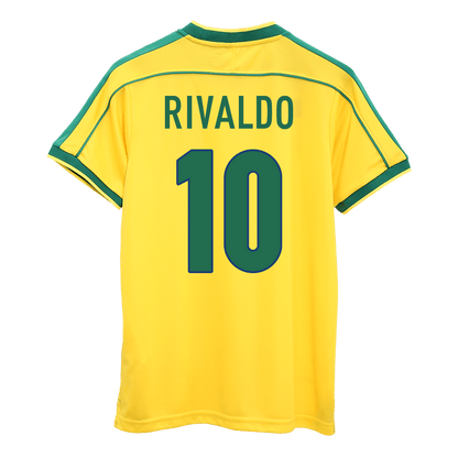 Retro Brazil 1998 Dünya Kupası İç Saha Forması RIVALDO #10
