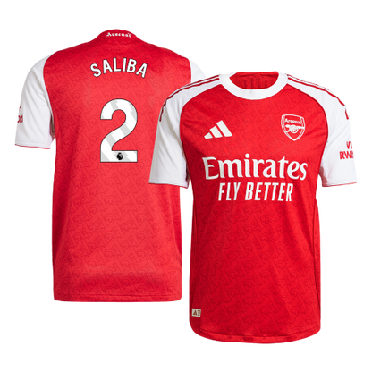 Arsenal 2025/26 İç Saha Forması SALIBA #2 - Oyuncu Versiyonu