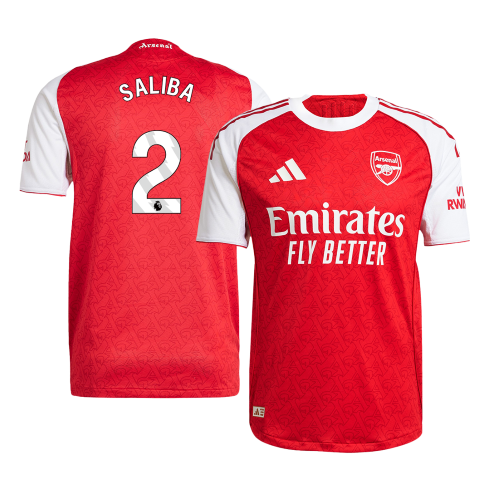 Arsenal 2025/26 İç Saha Forması SALIBA #2 - Oyuncu Versiyonu