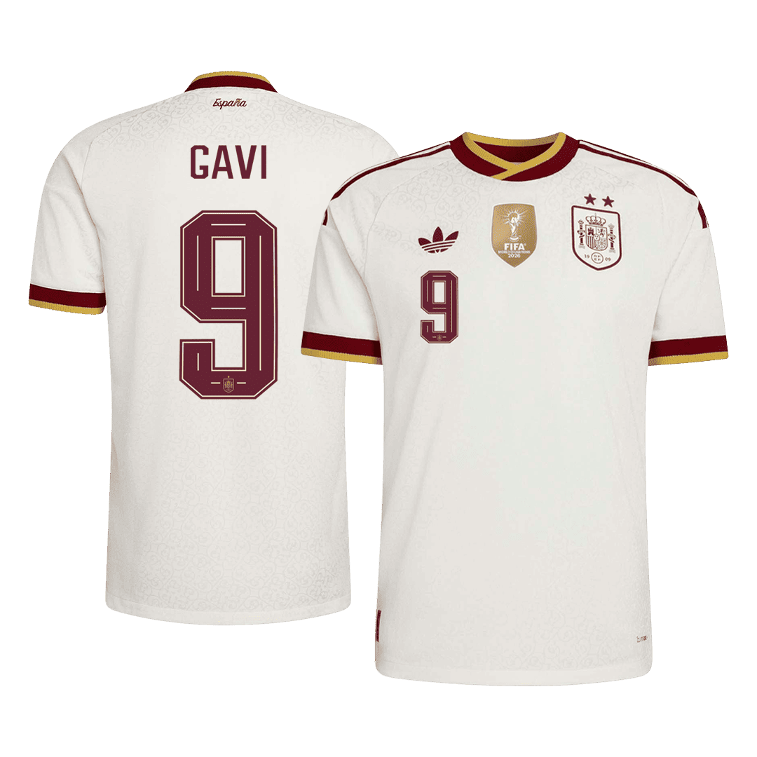 İspanya 2026 Dünya Kupası Deplasman Forması GAVI #9 - Oyuncu Versiyonu