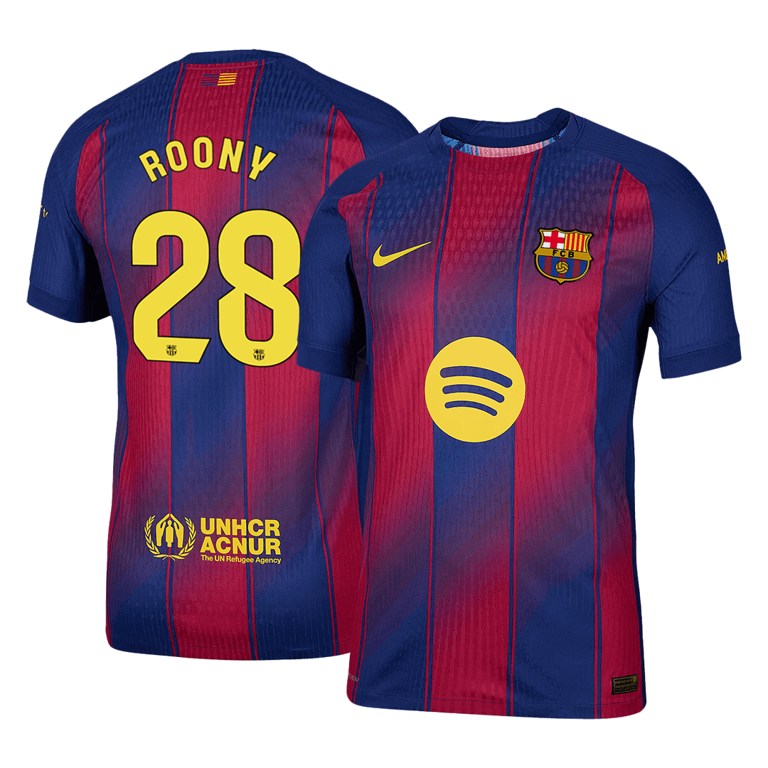 Barcelona 2025/26 İç Saha Forması ROONY #28 - Oyuncu Versiyonu