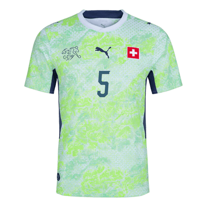 Switzerland 2026 Dünya Kupası Deplasman Forması AKANJI #5 - Oyuncu Versiyonu