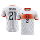 Hollanda 2026 Dünya Kupası Deplasman Forması F.DE JONG #21 - Oyuncu Versiyonu