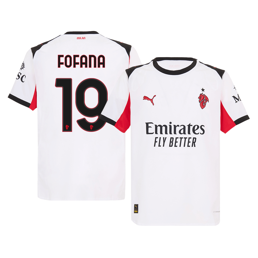 AC Milan 2025/26 Deplasman Forması FOFANA #19 - Oyuncu Versiyonu