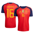 İspanya 2026 Dünya Kupası İç Saha Forması RODRIGO #16 - Oyuncu Versiyonu