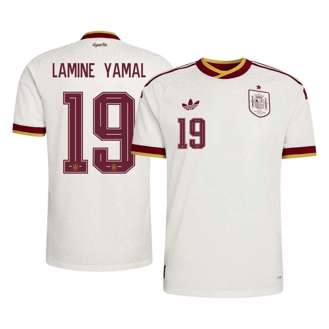 İspanya 2026 Dünya Kupası Deplasman Forması LAMINE YAMAL #19 - Oyuncu Versiyonu