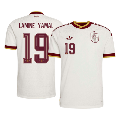 İspanya 2026 Dünya Kupası Deplasman Forması LAMINE YAMAL #19 - Oyuncu Versiyonu