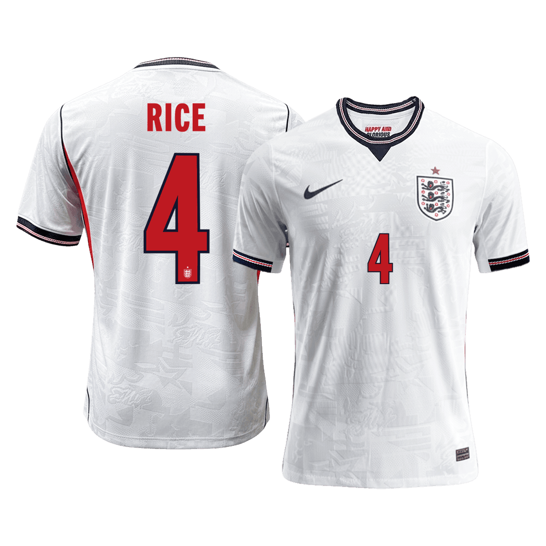 İngiltere 2026 Dünya Kupası İç Saha Forması RICE #4 - Oyuncu Versiyonu