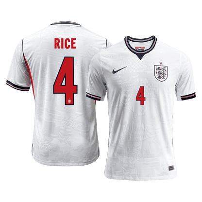 İngiltere 2026 Dünya Kupası İç Saha Forması RICE #4 - Oyuncu Versiyonu