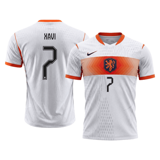Hollanda 2026 Dünya Kupası Deplasman Forması XAVI #7 - Oyuncu Versiyonu