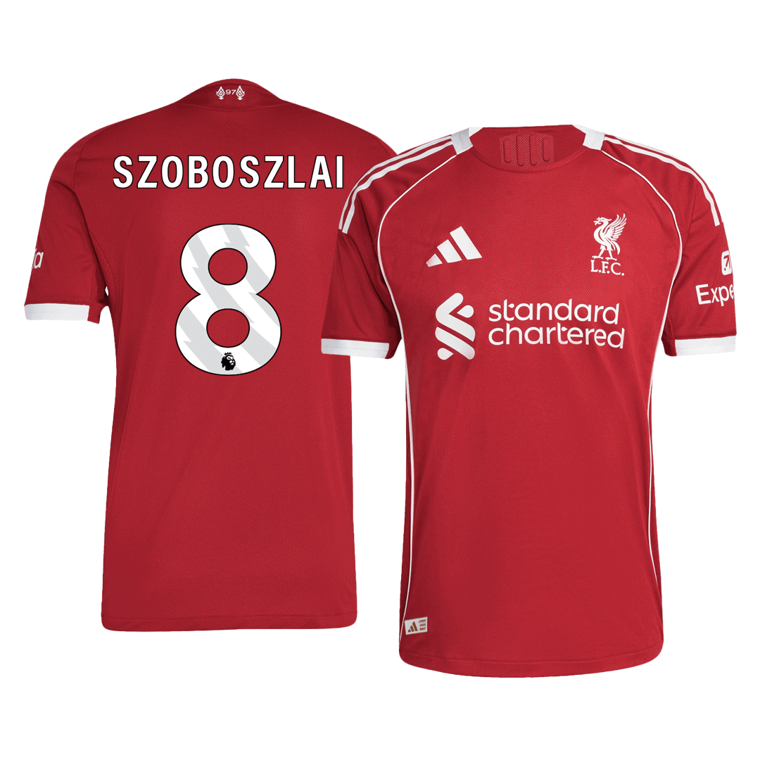 Liverpool 2025/26 İç Saha Forması SZOBOSZLAI #8 - Oyuncu Versiyonu