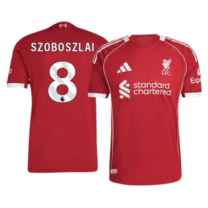 Liverpool 2025/26 İç Saha Forması SZOBOSZLAI #8 - Oyuncu Versiyonu