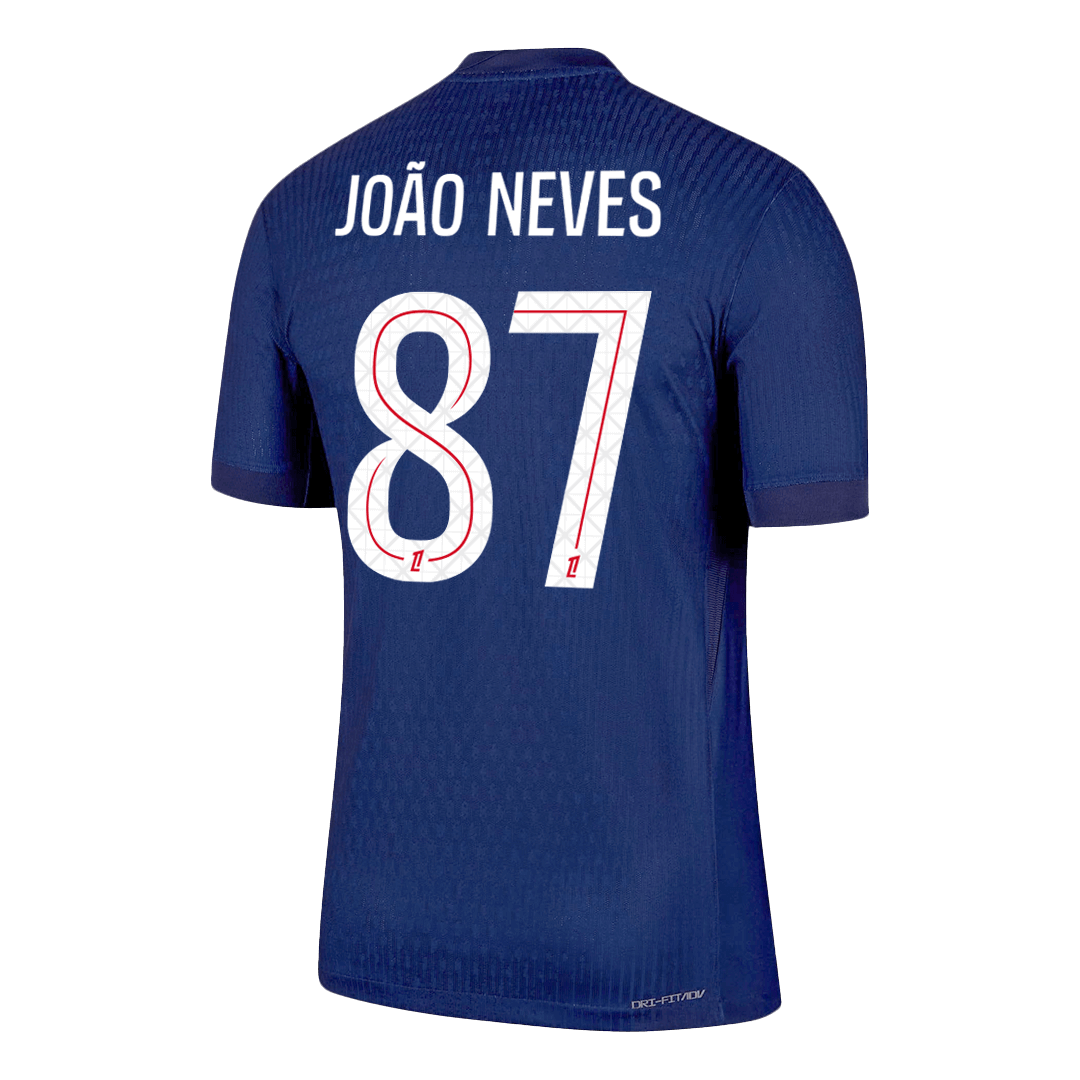 PSG 2025/26 İç Saha Forması JOÃO NEVES #87 - Oyuncu Versiyonu