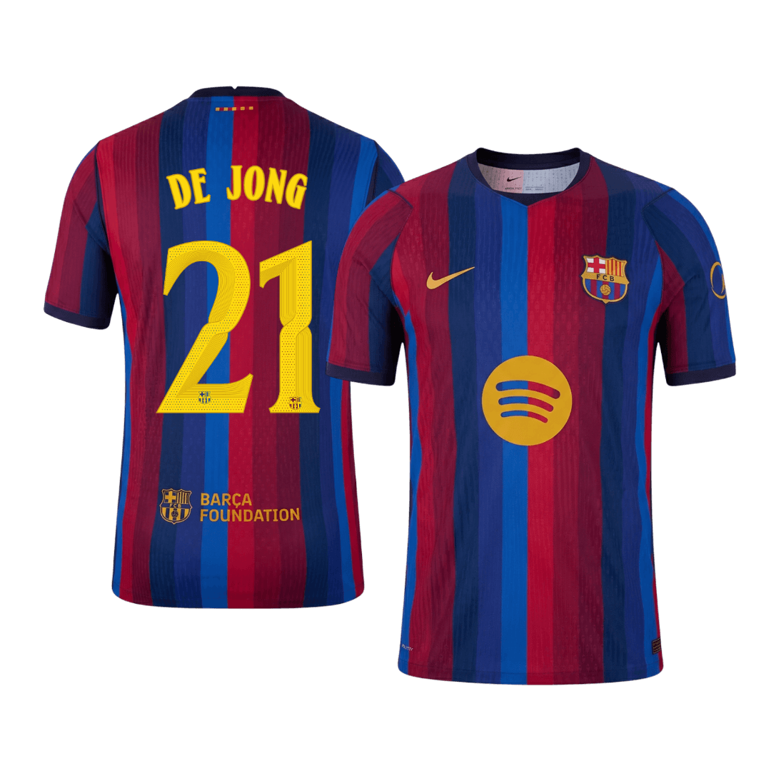 Barcelona 2026/27 İç Saha Forması DE JONG #21 - UCL - Oyuncu Versiyonu