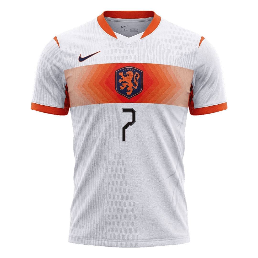 Hollanda 2026 Dünya Kupası Deplasman Forması XAVI #7 - Oyuncu Versiyonu