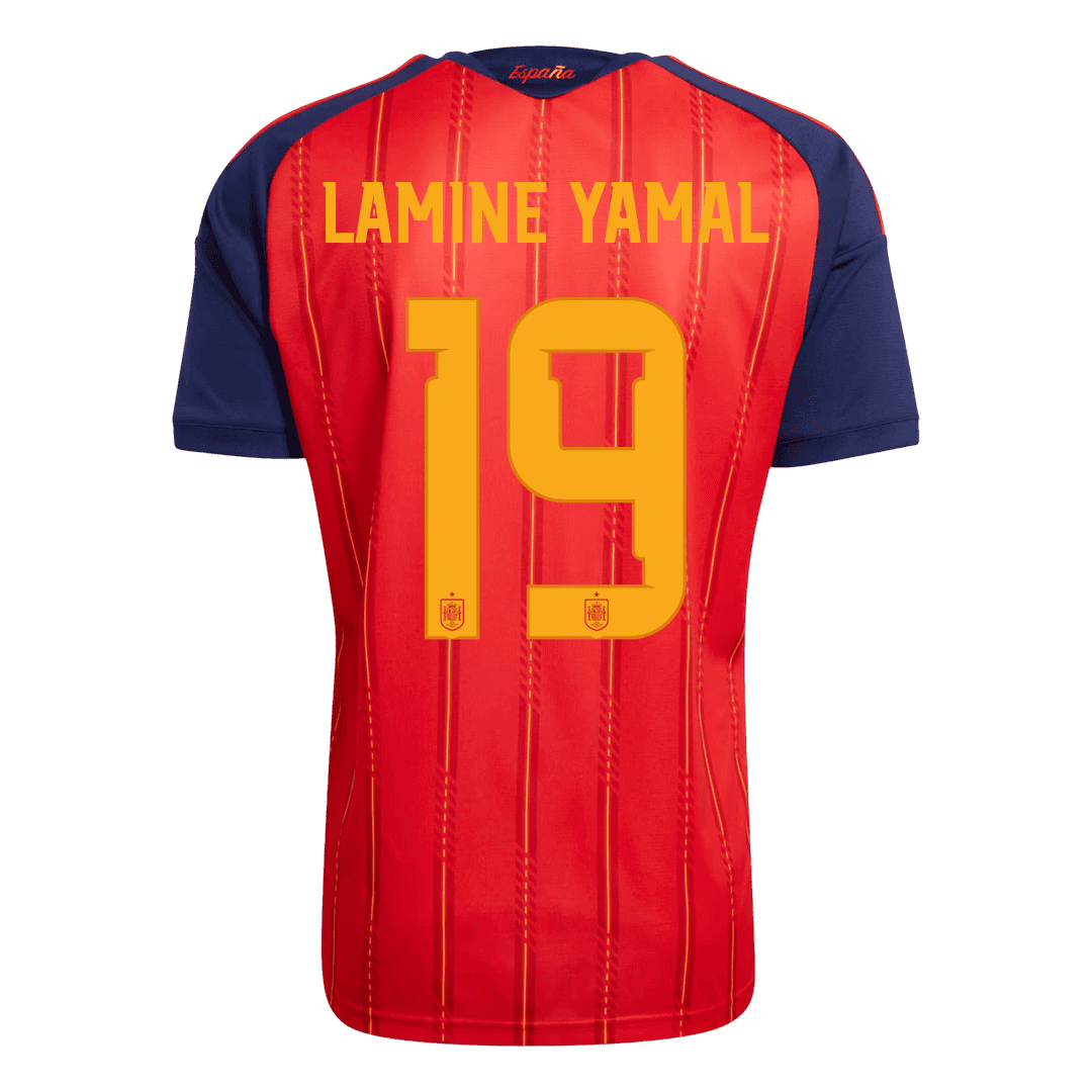 İspanya 2026 Dünya Kupası İç Saha Forması LAMINE YAMAL #19 - Oyuncu Versiyonu