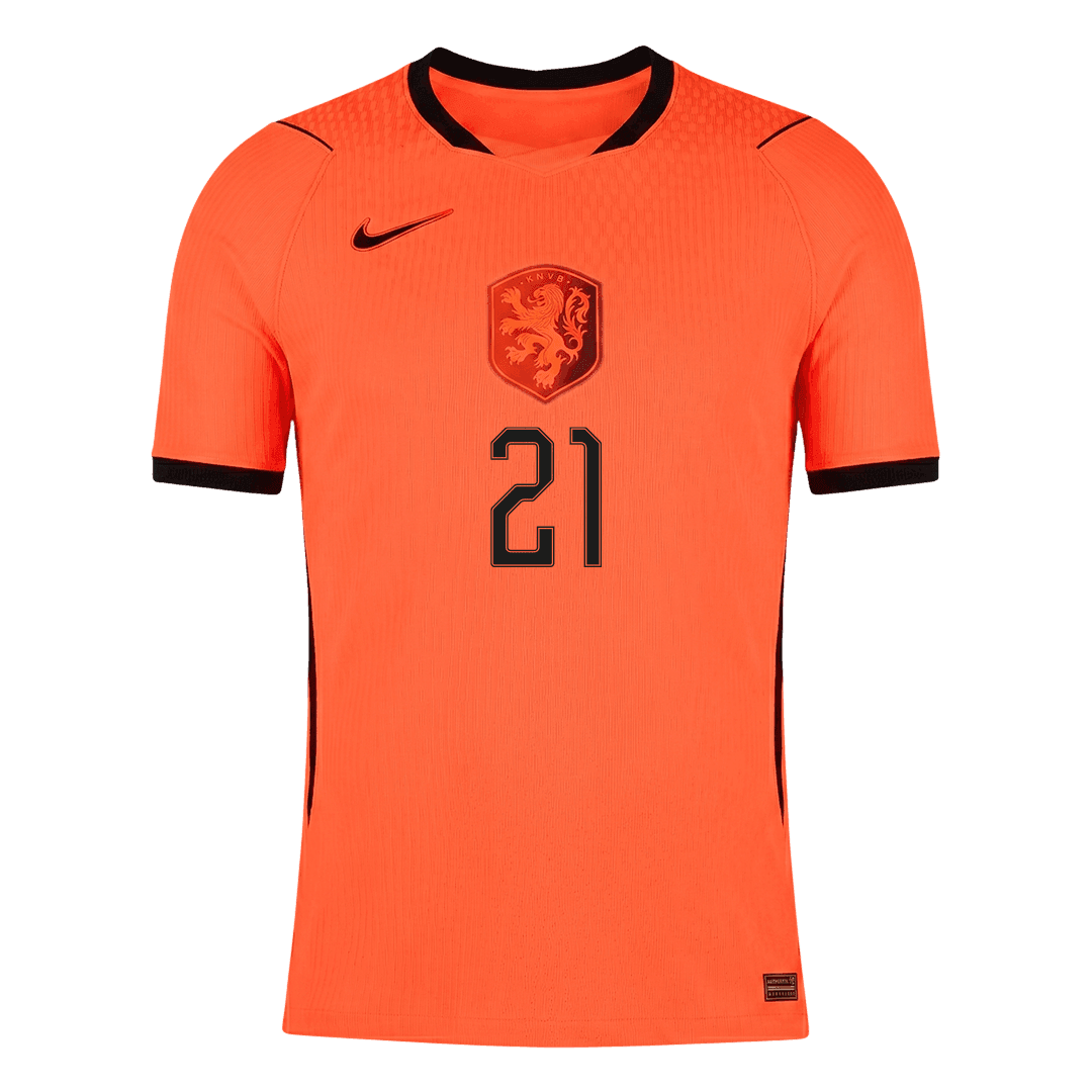 Hollanda 2026 Dünya Kupası İç Saha Forması F.DE JONG #21 - Oyuncu Versiyonu