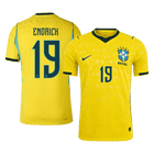 Brazil 2026 Dünya Kupası İç Saha Forması ENDRICK #19 - Oyuncu Versiyonu