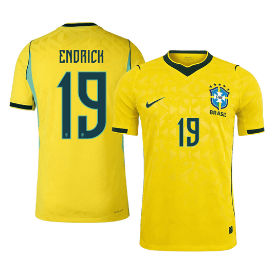 Brazil 2026 Dünya Kupası İç Saha Forması ENDRICK #19 - Oyuncu Versiyonu
