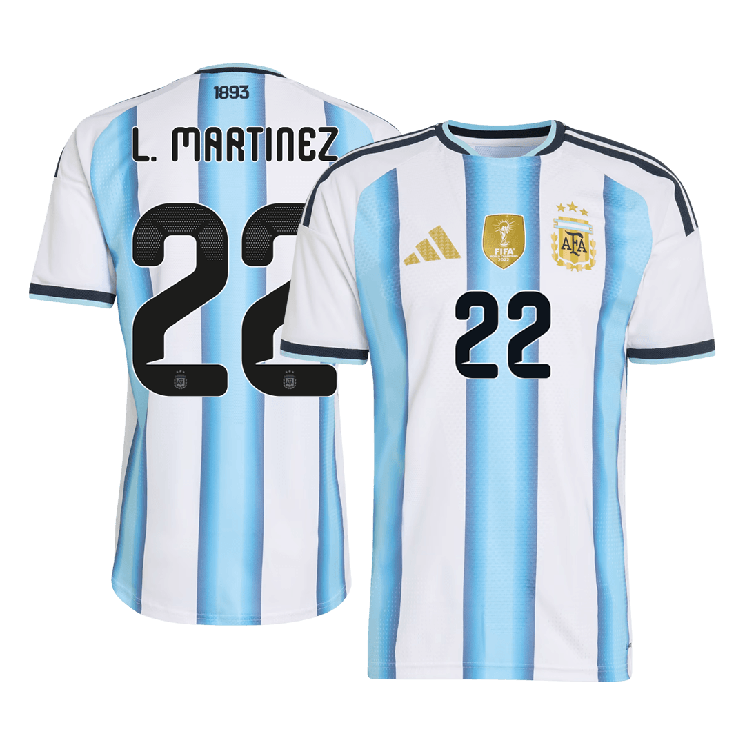 Arjantin 2026 Dünya Kupası İç Saha Forması L. MARTINEZ #22 - Oyuncu Versiyonu