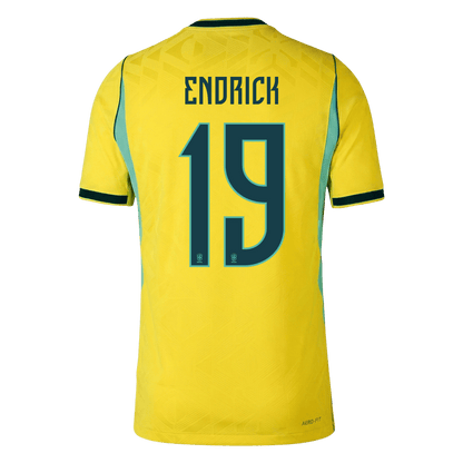 Brazil 2026 Dünya Kupası İç Saha Forması ENDRICK #19 - Oyuncu Versiyonu