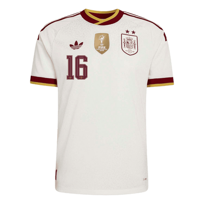 İspanya 2026 Dünya Kupası Deplasman Forması RODRIGO #16 - Oyuncu Versiyonu