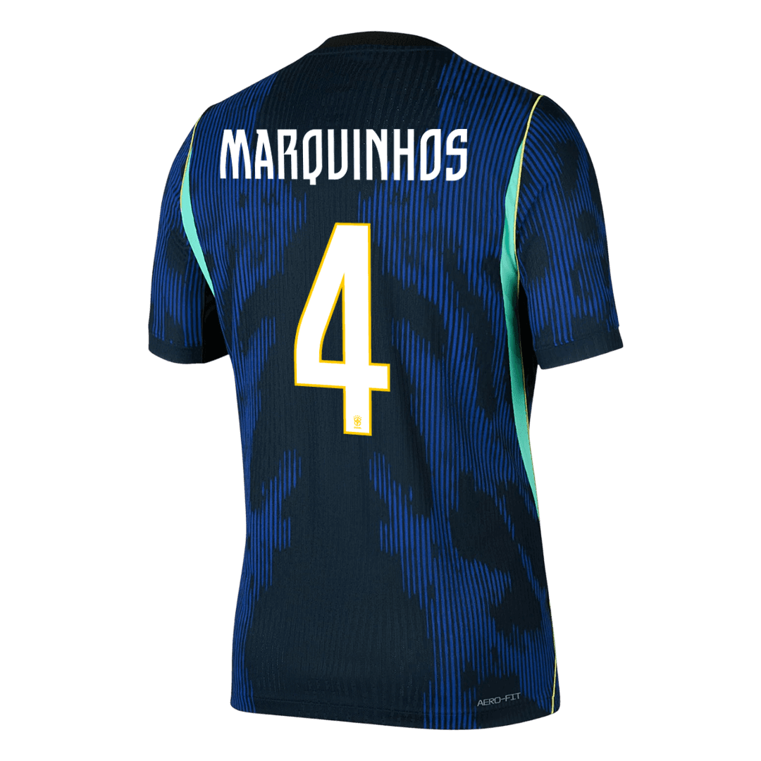Brazil 2026 Dünya Kupası Deplasman Forması MARQUINHOS #4 - Oyuncu Versiyonu