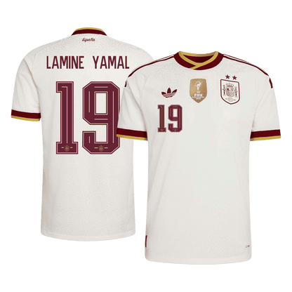 İspanya 2026 Dünya Kupası Deplasman Forması LAMINE YAMAL #19 - Oyuncu Versiyonu