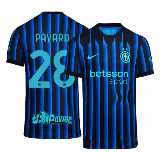 Inter Milan 2025/26 İç Saha Forması PAVARD #28 - Oyuncu Versiyonu