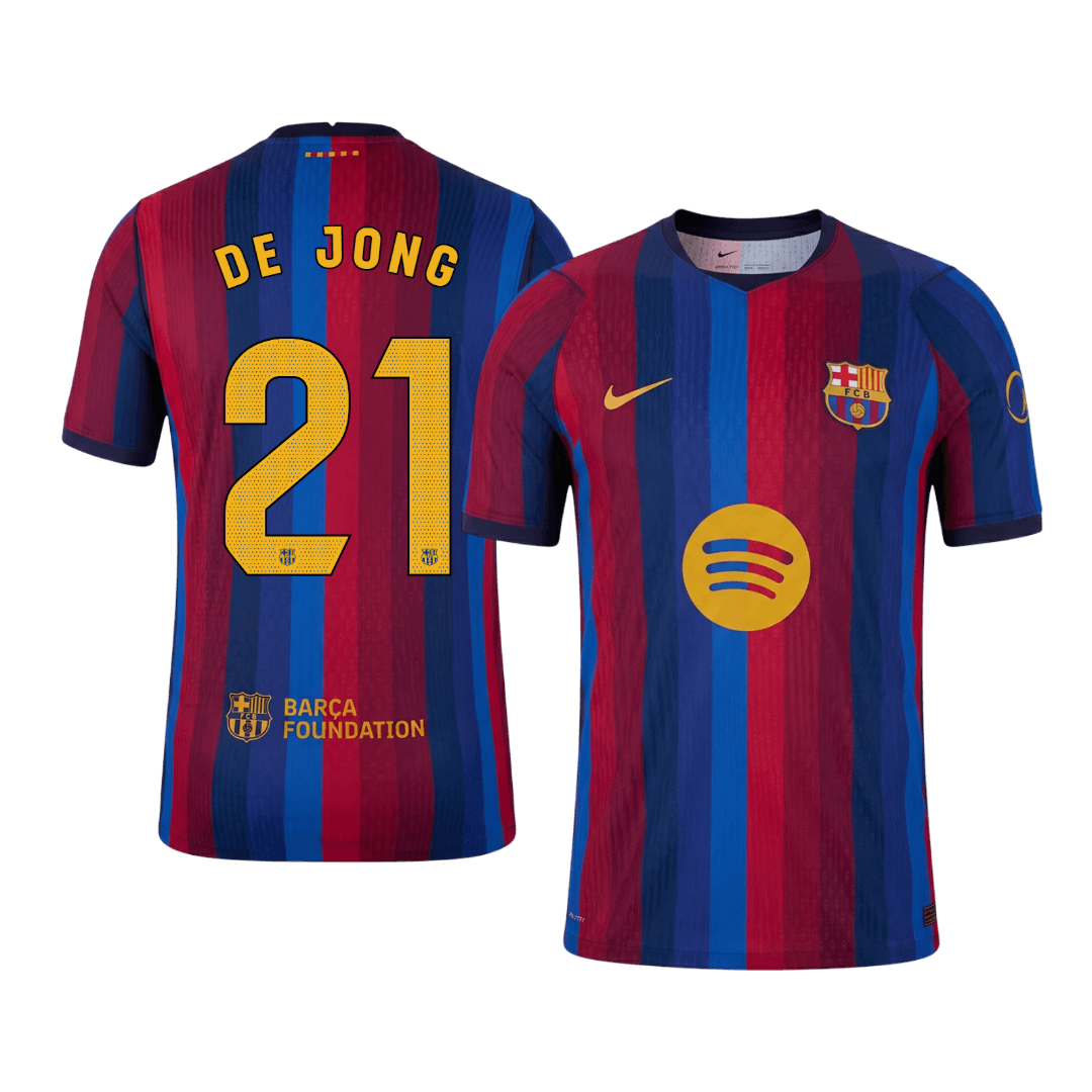Barcelona 2026/27 İç Saha Forması DE JONG #21 - Oyuncu Versiyonu