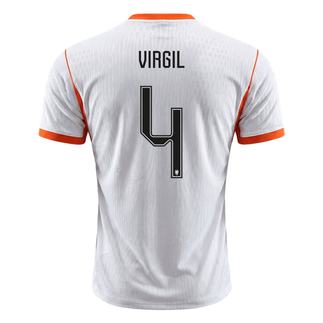 Hollanda 2026 Dünya Kupası Deplasman Forması VIRGIL #4 - Oyuncu Versiyonu