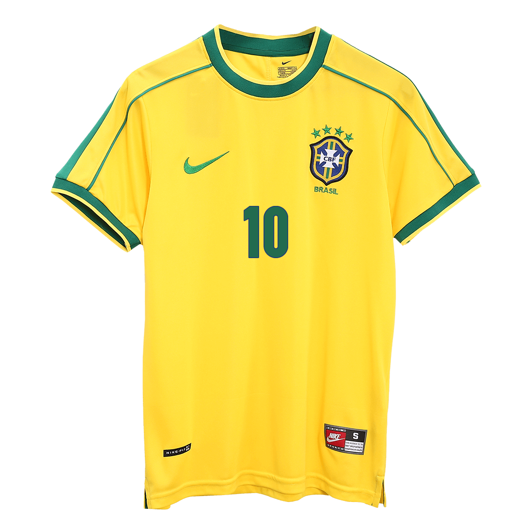 Retro Brazil 1998 Dünya Kupası İç Saha Forması RIVALDO #10