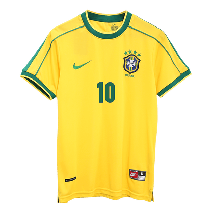 Retro Brazil 1998 Dünya Kupası İç Saha Forması RIVALDO #10