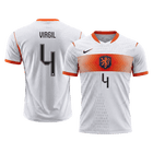 Hollanda 2026 Dünya Kupası Deplasman Forması VIRGIL #4 - Oyuncu Versiyonu