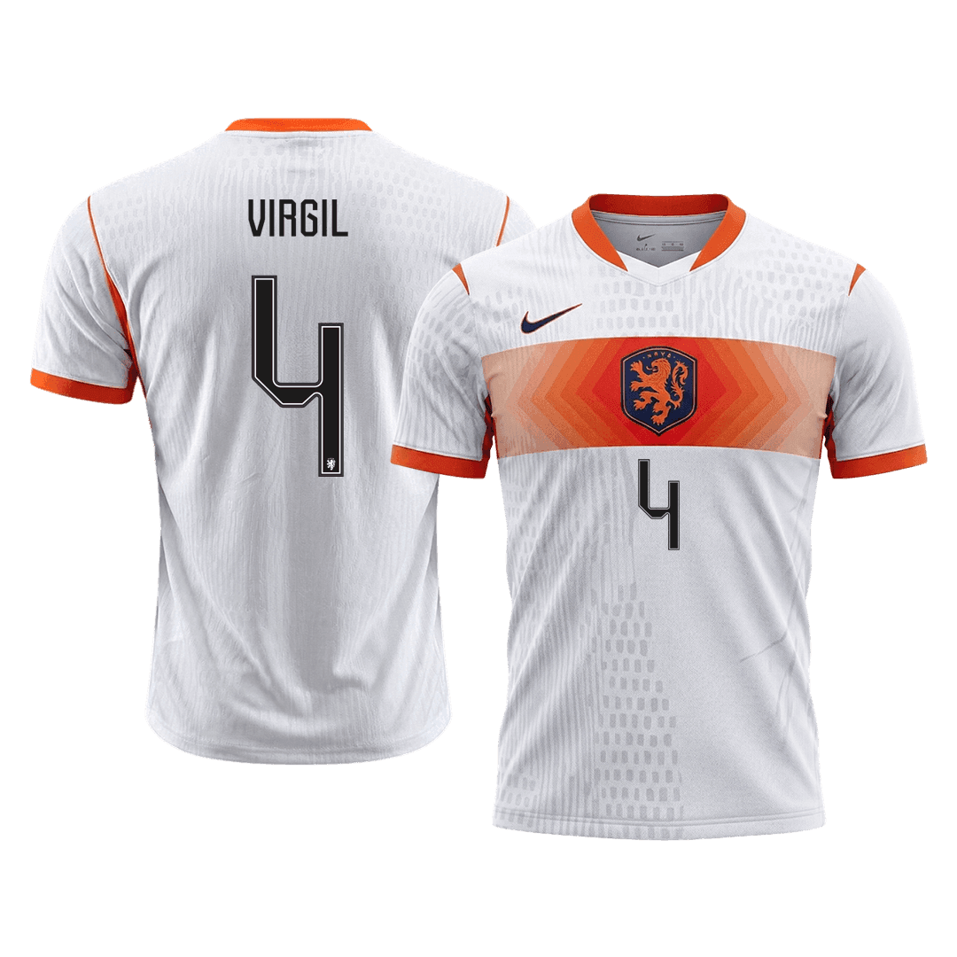 Hollanda 2026 Dünya Kupası Deplasman Forması VIRGIL #4 - Oyuncu Versiyonu