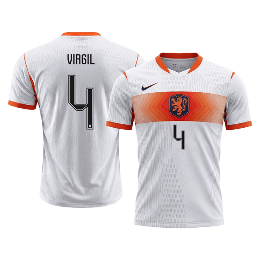 Hollanda 2026 Dünya Kupası Deplasman Forması VIRGIL #4 - Oyuncu Versiyonu