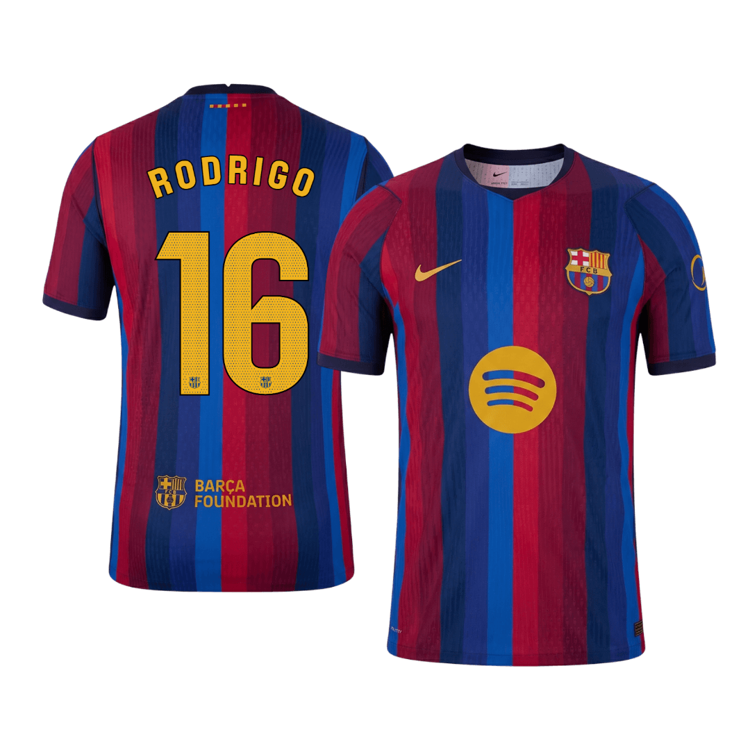 Barcelona 2026/27 İç Saha Forması RODRIGO #16 - Oyuncu Versiyonu