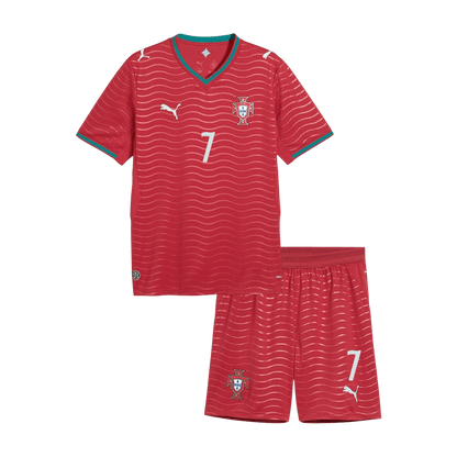 Portekiz 2026 Dünya Kupası Çocuk İç Saha Forma Seti RONALDO #7 [PREMIUM]