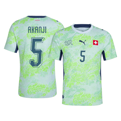 Switzerland 2026 Dünya Kupası Deplasman Forması AKANJI #5 - Oyuncu Versiyonu