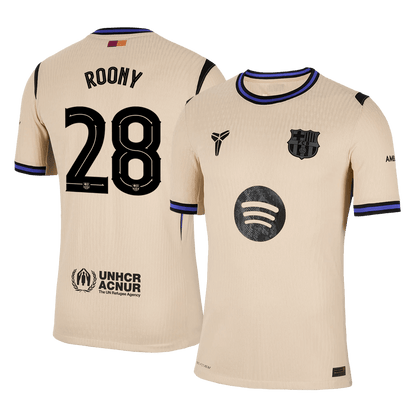 Barcelona 2025/26 Deplasman Forması ROONY #28 - UCL - Oyuncu Versiyonu
