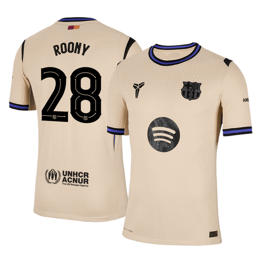 Barcelona 2025/26 Deplasman Forması ROONY #28 - UCL - Oyuncu Versiyonu
