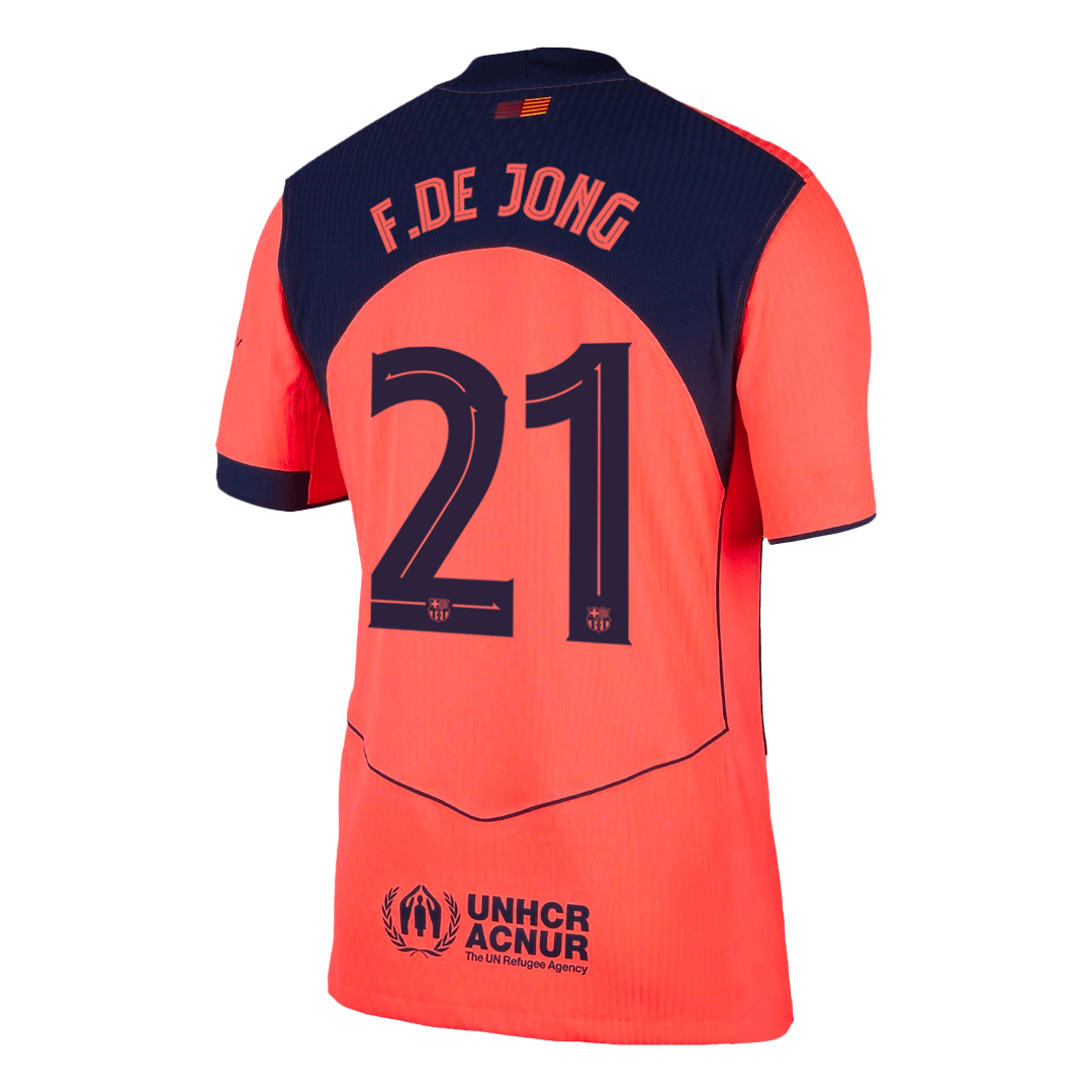 Barcelona 2025/26 Üçüncü Forması F.DE JONG #21 - UCL - Oyuncu Versiyonu