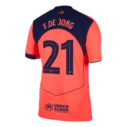 Barcelona 2025/26 Üçüncü Forması F.DE JONG #21 - UCL - Oyuncu Versiyonu