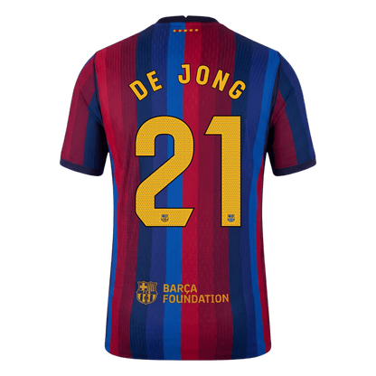 Barcelona 2026/27 İç Saha Forması DE JONG #21 - Oyuncu Versiyonu